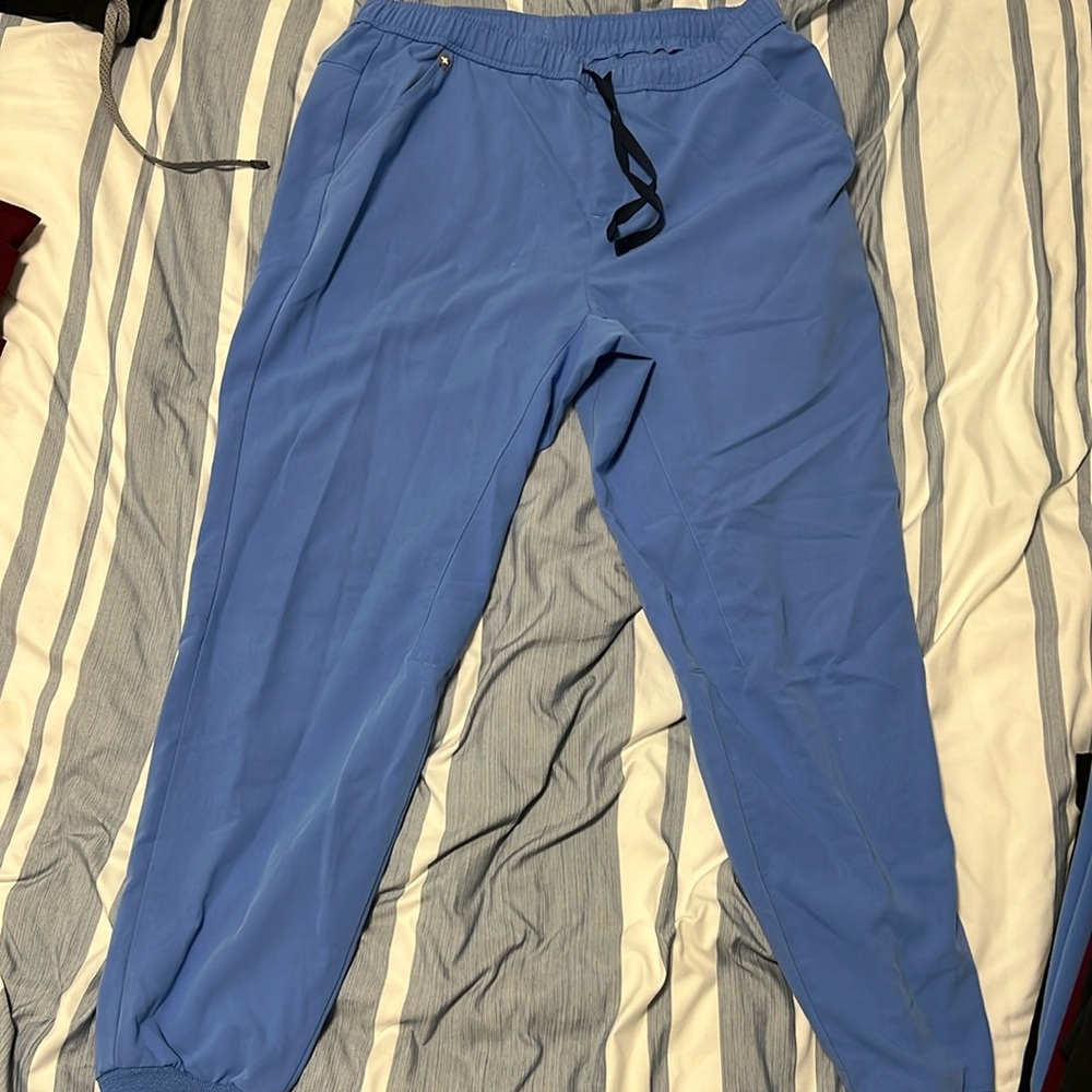 Figs Tansen Jogger Scrub Pants Size L, Ceil Blue